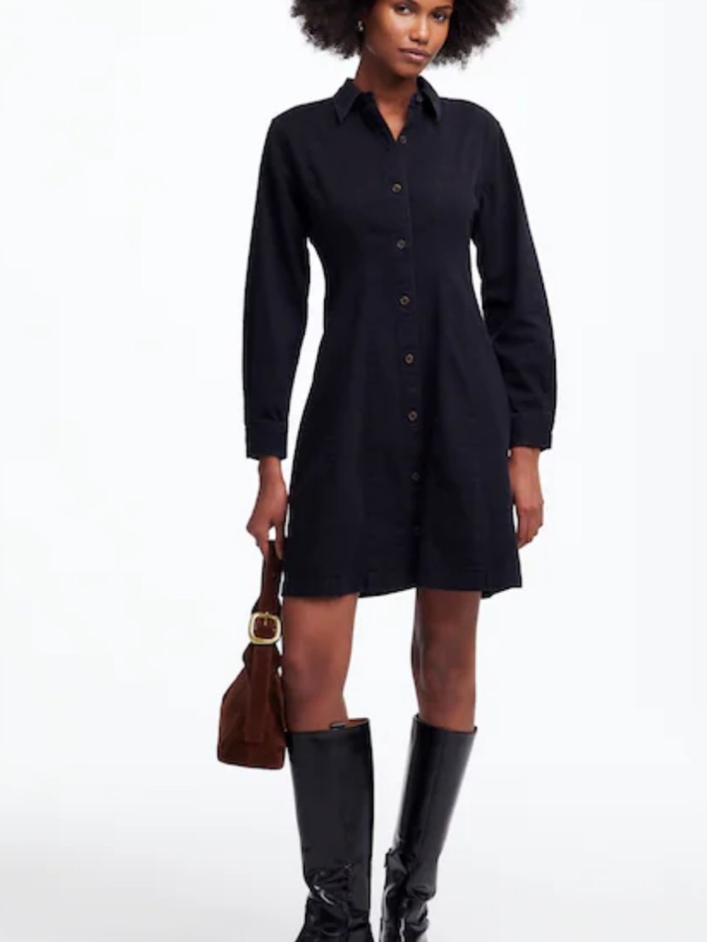 Madewell Washed Black Denim Dress